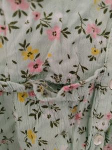 🌸 Fame Forever Floral Peplum Top | Pastel Mint |
