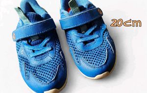 Blue Mesh Sneakers with Velcro