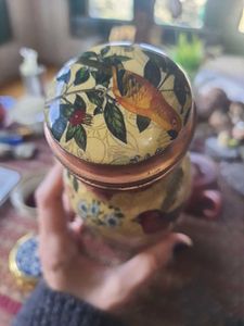 Floral Print Copper Water Bottle
