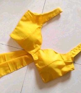 knotted backless blouse padded