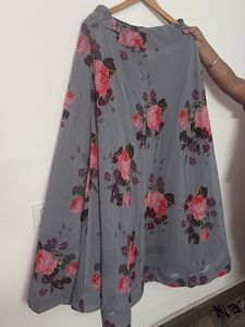 Floral Print Crop Top &amp; Skirt Set
