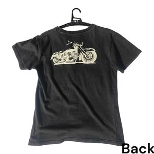 Faded Motorcycle Graphic T-Shirt | Black