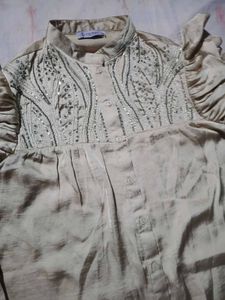 Embellished Beige shirt