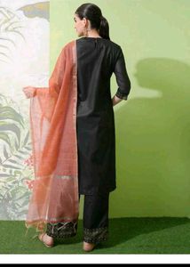 Elegant Black Kurta Set with Dupatta
