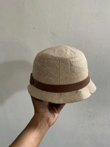 Vintage Retro Fade Rusty Belt Leather Bucket Hat
