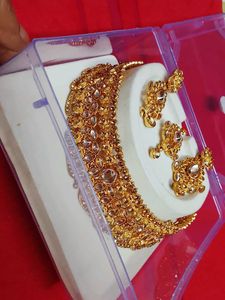 Indian Traditional Gold-Tone Necklace Set