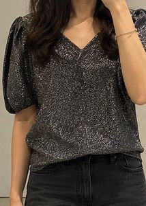 Sparkling V-Neck Top