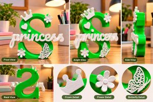 Personalized 3D Printed Name Letter |