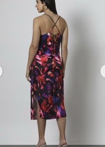 Vibrant Floral Print Maxi Dress