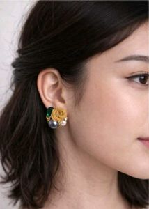 Elegant Floral Gemstone &amp; Pearl Earrings
