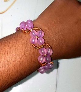 Handmade Beaded Flower Bracelet