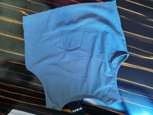 Solid Blue Sleeveless Top