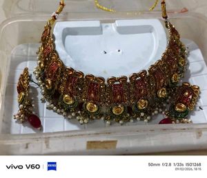 Antique Kundan Choker Necklace Set