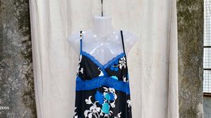 I. Floral Nightgown with Lace Trim