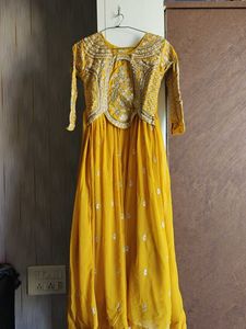 Beautiful Yellow Embellished Gown