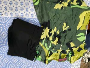 Stylish Printed light transy top with Pants