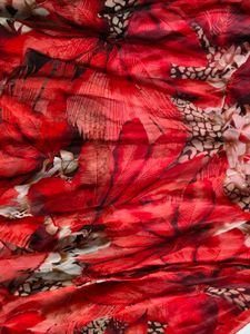 Cavalli inspired Red Floral Print Midi Dress