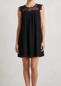 Black Dress with Lace Detail