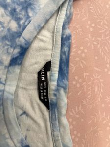 Blue Tie-Dye Crop Top
