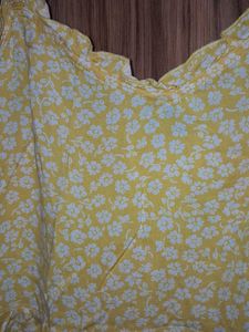 Yellow Floral Mini Dress