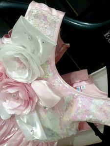 Elegant Pink Flower Girl Dress