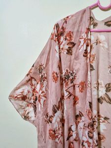 Long Floral Shrug - 3/4th Sleeve
