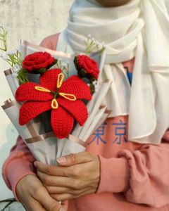 Handmade Crocheted Flower Bouquet