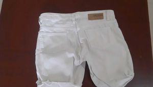 NUON White Denim Shorts