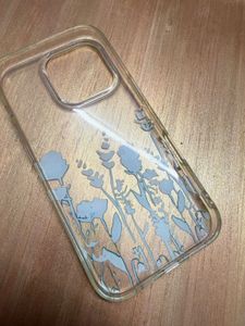 Floral Clear Phone Case for iPhone 16 pro