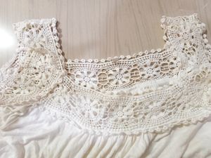 Beautiful Lace Work Cold Shoulder Top