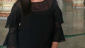 Black Sheer Polka Dot Top