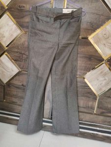 Classic low waisted grey Flared Trousers
