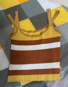 Striped Knit Crop Top