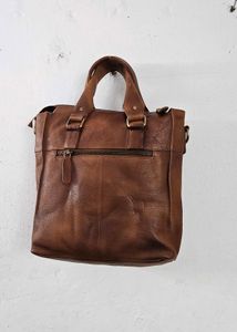 Vintage Brown Leather Handbag