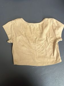 Ribbed Snap Button Crop Top