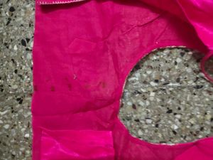 Price dropped Teal Saree  Pink Border with blouse