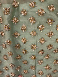 Embellished Mint Green Blouse