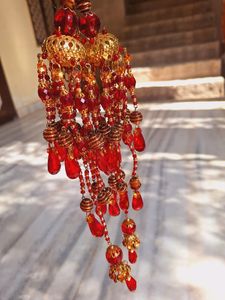 Combo Of Red Kalire With Hathfool And Mang Tika