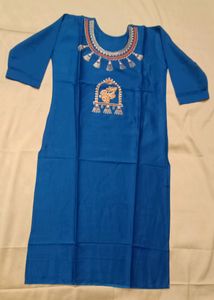 Women Fancy Embroidery Cotton Kurti