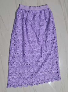 Lavender Lace Tiered Skirt