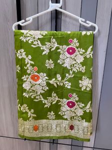 Stunning Green Silk Saree