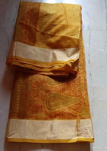 Beautiful Yellow Paisley Saree