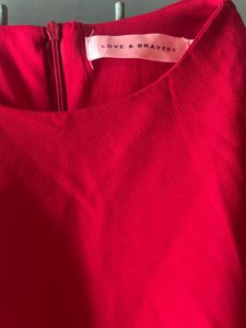Chic Red &amp; Black Sleeveless Dress