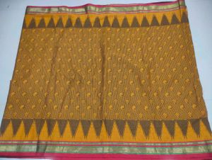 Yellow &amp; Brown saree