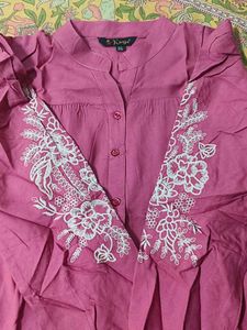 Elegant Pink Embroidered  Top