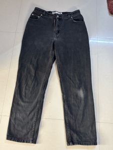 Dark Wash Denim Jeans Tapered Unisex