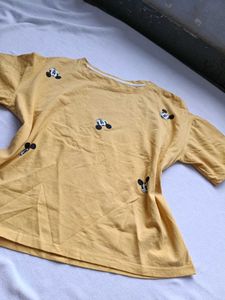 Cute Yellow Mickey Mouse T-Shirt