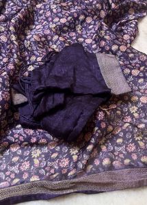 Floral Print Saree with Blouse