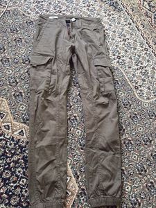 Women Cargo Pants - Olive Green