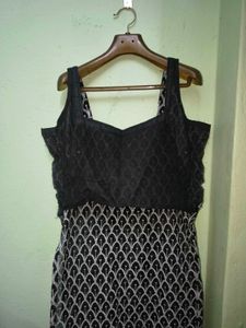 Corset Black Sequined Ethnic Kurti
